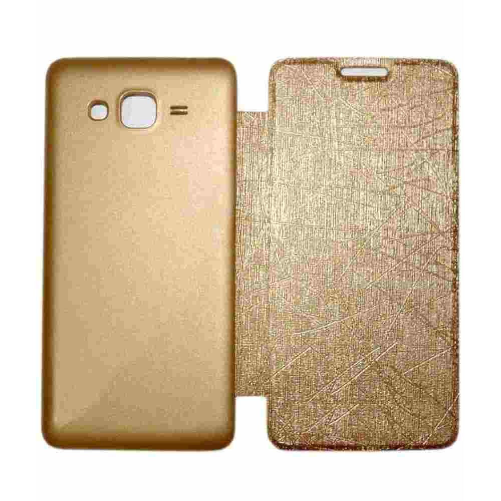 Flip Cover for Samsung Galaxy Grand Prime 4G SM-G531F - Gold